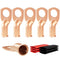 6pcs 8 Awg - 3/8" (M10) Sanuke Wire Lugs, Heavy Duty Ring Terminal Connectors for Battery Cable Lug Wire