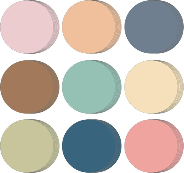 Geyee 108 Pcs Circle Cutouts, Assorted Color Boho Bulletin Board Decorations for Classroom DIY Craft