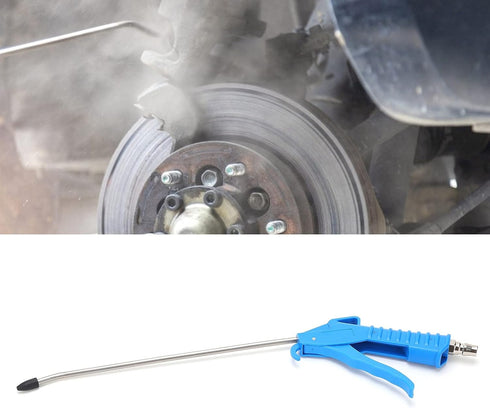 Air Blow Gun with 10" Long Angled Nozzle, Industrial Air Compressor Accessories Cleaning Tool