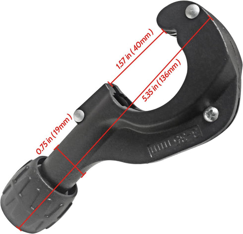 Tubing Cutter 1/8 Inch to 1-3/8 Inch with Extra Blade for Copper, Brass, Aluminum, PVC, and Stainless Steel
