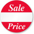 SmartSign Pack of 500 Sale Price Circular Removable Labels, 1" x 1", Semi-Gloss Paper Stickers
