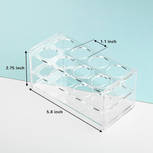 8 Holes Test Tube Rack, Transparent Acrylic Test Rack for 50ML Test Tubes