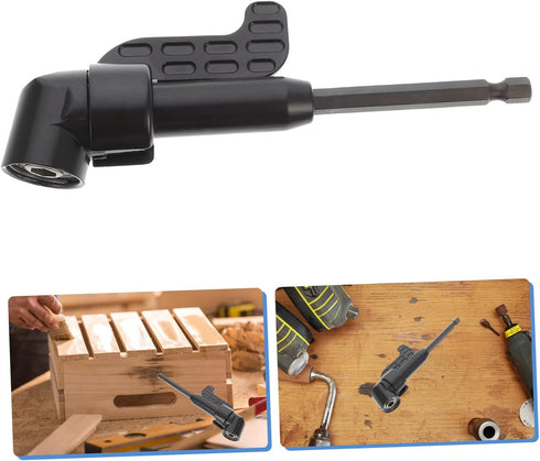 105 Bit Corner Universal Adapter Screwdriver, Electric Power Tools 105 Degree Angle Drill Attachment, Black