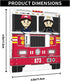 Fire Truck Light Switch Cover Cute Cartoon Male And Female Firefighters Fireman Emergency Vehicle 2-Gang Toggle Wall Plate Outlet Plug Covers for Teen Boy Girl Room by Pznen
