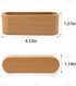 AUEAR 2 Pack Wood Business Card Holder for Desk, Beech Wooden Organizer Display Stand for Office Home Desktop