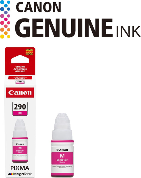 Canon GI-290 G4200, G3200, G2200, G1200, G4210 Genuine Magenta Ink Tank, Compatible with Megatank and Printers