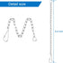 Toilet Handle Chain - Stainless Steel Flapper Lift Chain Replacement, Fits Most Toilet Flappers, 3 Pieces