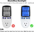 US Plug Multi Functional Power Meter, Backlight Monitor for Voltage Electricity Measurement, Home Tools Kits