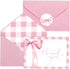 xieketn 36 Pcs Pink Thank You Cards with Envelopes Stickers, Coquette Bow Baby