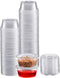 Portion Cups with Lids (2 Ounces, 100 Pack) | Disposable Plastic Cups for Meal Prep, Portion Control, Salad Dressing,