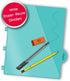 IQ+ iScholar 5-Subject Poly Cover Wirebound Notebook, College Ruled, 11 x 8.5 Inch Sheet Size, 200 Sheets, Black