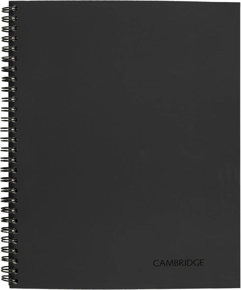 Cambridge Limited Business Notebook, Legal Ruled, 8-1/4" x 11", 80 Sheets, Soft Touch Flexible Cover, Wirebound, Gray