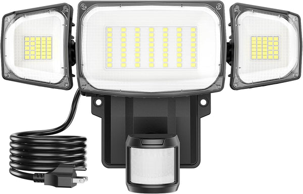 Olafus 70W Motion Sensor Outdoor Light Plug in, Motion Flood Light Dusk
