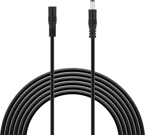 SIM&NAT LED Solderless Extension Power Cord 20AWG 10 Feet Male to Female 5.5mm