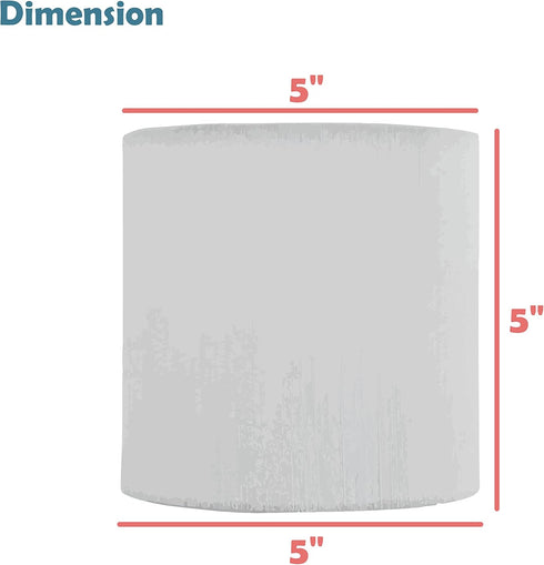 Aspen Creative 31194B 5" 5" 5" Small Clip-On Drum Lamp Shade in Beige and Brown, Top x Bottom x Slant Height