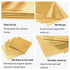 20 Gauge Brass Sheet, H62 Brass Plates Metal 0.031" Thickness x 3.9" Width x 3.9" Length - 2Pcs for Crafts