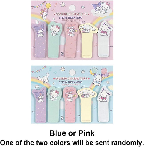 Sticky Index Memo Set Note Pad- Kawaii Kuromi, Kitty, My Melody, Cinnamon-roll, Pochacco Themed, Cute Stationary Note School Supplies Essential - Perfect for Teachers and Students