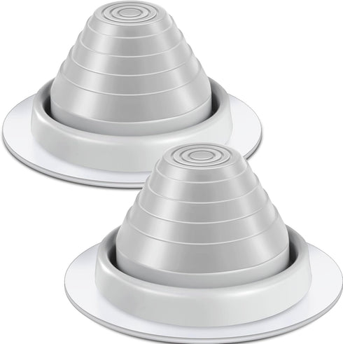 2 Pcs Pipe Flashing Boot for Pipe OD 1/4" to 5", EPDM Flexible Roof Jack Pipe Boot, 7-3/4 Inch Base Diameter