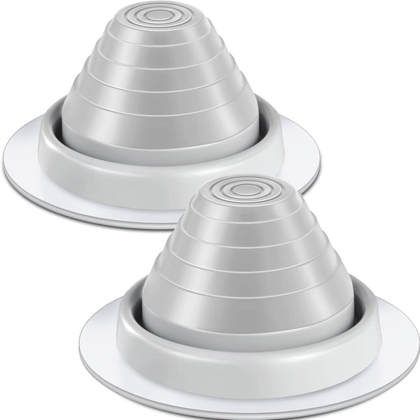 2 Pcs Pipe Flashing Boot for Pipe OD 1/4" to 5", EPDM Flexible Roof Jack Pipe Boot, 7-3/4 Inch Base Diameter
