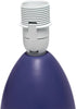 LT1197-BLU-2PK 9.45" 2-Pack Set, Simple Designs Chic and Sleek Oblong Mini Oval Ceramic Table Lamp for Living Room