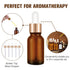 PrettyCare 15 ml Eye Dropper Bottle, 24 Pack Amber Glass Bottles with Golden Caps, Pipettes, Labels, Funnels.