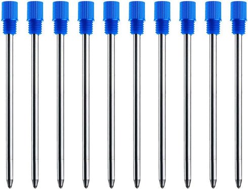 Blue Ink Refills (10 Pcs) Replaceable Pen Refills, 2.75 inch (70 mm) Ballpoint Pens Refills, 1.0mm Medium Tips