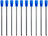 Blue Ink Refills (10 Pcs) Replaceable Pen Refills, 2.75 inch (70 mm) Ballpoint Pens Refills, 1.0mm Medium Tips