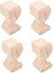 DIYEAH Wood Table Legs 12x6cm Rubber Wood Carving Furniture Replacement Sofa Coffee Table