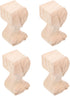 DIYEAH Wood Table Legs 12x6cm Rubber Wood Carving Furniture Replacement Sofa Coffee Table