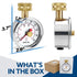 0-100 psi Water Pressure Gauge, 2-1/2" Dial Size, Lead-Free for Home Potable Water and Garden Hose
