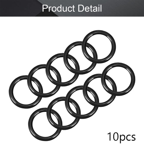 Othmro 10pcs Nitrile Rubber O-Rings, 0.41inch OD, 0.29inch ID, Black Gasket Assortment for Plumbing Sealing