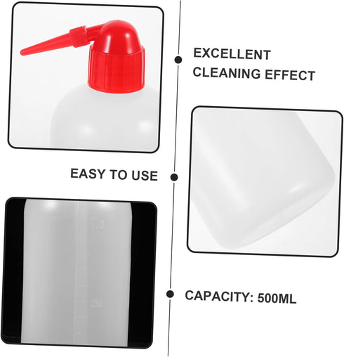 2pcs Graduated Wash Bottles - Portable Lab Scale for Liquids