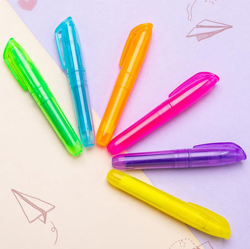 YYaaloa 12pcs Mini Highlighters, Quick Dry Chisel Tip Markers