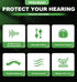 PROHEAR EM038 Compact Foldable Ear Protection Earmuffs, 28dB Noise Reduction for Mowing and Shooting