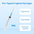 JMU 100pcs Dental Irrigation Syringes 3cc with 23G Blunt Dispensing Needles, Luer Lock Design