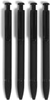 U Brands Midnight Monterey Ballpoint Pens, 4 Count, Black Soft Touch, Bold (1.0 mm) Point, Black Ink