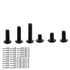 300Pcs M3 Black Alloy Steel Hex Socket Screws Nuts Washer Assortment Kit (Set B Button Head)
