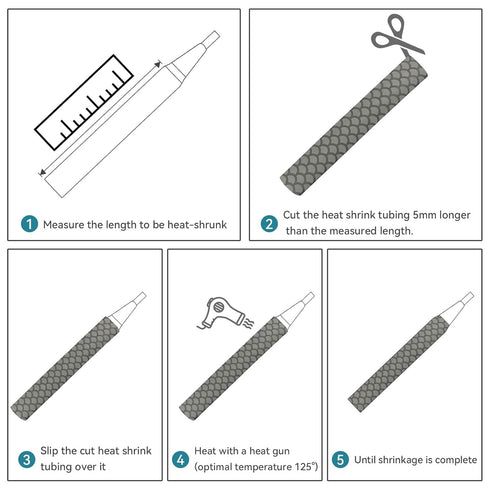 Fishscale Pattern Heat Shrink Tube by Accering for Sports Racquets Paddle Handles (f20mm, L3.3ft)