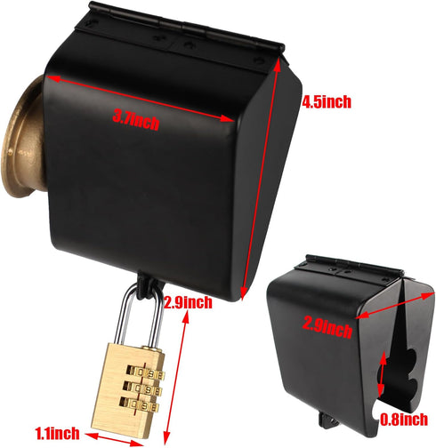 Dakekou Outdoor Faucet Iock System - Insulated Faucet Iock and Garden Hose Bib Iock Cover,Made of Steel- Prevents Water