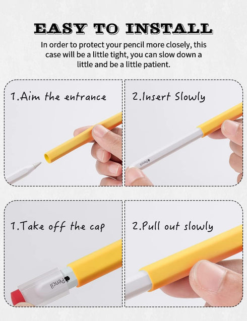 AFOOYO 2 Pack 2nd Silicone Pencil Case Compatible with Apple Pencil Generation Only,Case Cover Sleeve Accessories