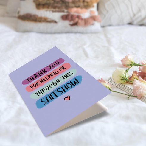 Spercy Funny Thank You Card for Women Men, Thank You for Supporting Me Card, Humor Appreciation Card for Coworker