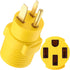 EV Charger Adapter, Compatible with NEMA 6-50P to 14-50R 50 Amp 3 Prong Welder Plug to 4 Prong EV Charging Connector
