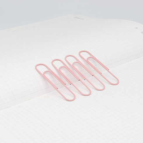 Large Jumbo Paper Clips, 50mm 2 Inches, Smooth, 100 Pcs/Box in Light Pink