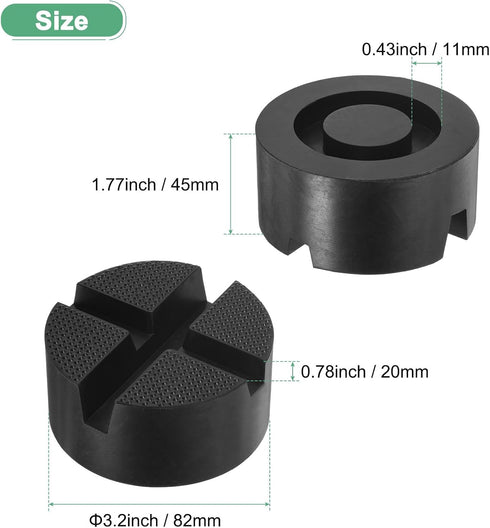 1-Pack 4 Inch Pinch M METERXITY Floor Jack Rubber Pad, Dia Universal Rail Weld Stand Jack Round Pad Adapter for Change