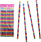 K-Toys Set of 12 Rainbow Pencils with Stars and Coloured Eraser Approximately 19