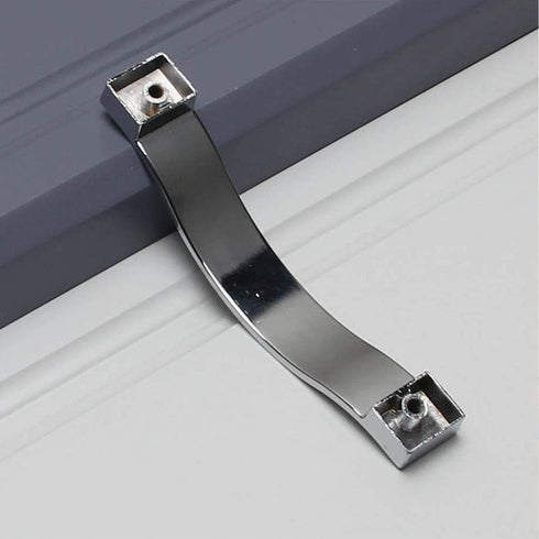 6-Pack 5" Hole Cente Modern Minimalist Cabinet Door Handle Silver Frosted Handle Crystal Diamond Handle Small Furniture Hardware Handle (6,Screwhole Distance: 5 in/128 mm)