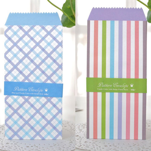 SCStyle 50 Pack Colored Envelopes, 3.35 x 6.89 Inches, 10 Unique Design Cute Coin Invitation Gift Card Postcard