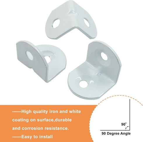 Zorveiio 40 0.63" 0.63" 90 80 Pcs L Bracket Corner Brace x Metal Corner Bracket Degree Right Angle for Shelves Chair