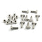 10pcs M6 x 20mm Hammer Head Bolt T Screw & 10pcs M6 Hexagon Flange Nut Set, Carbon Steel Nickel Plated
