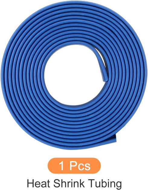 Heat Shrink Tubing 2:1 Cable Sleeving Tube Wrap, 1/2"(12mm) Dia/3.3ft/Blue for Electric Insulation